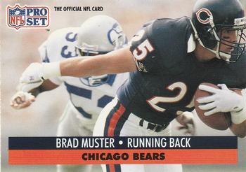 Brad Muster Chicago Bears 1991 Pro set NFL #105